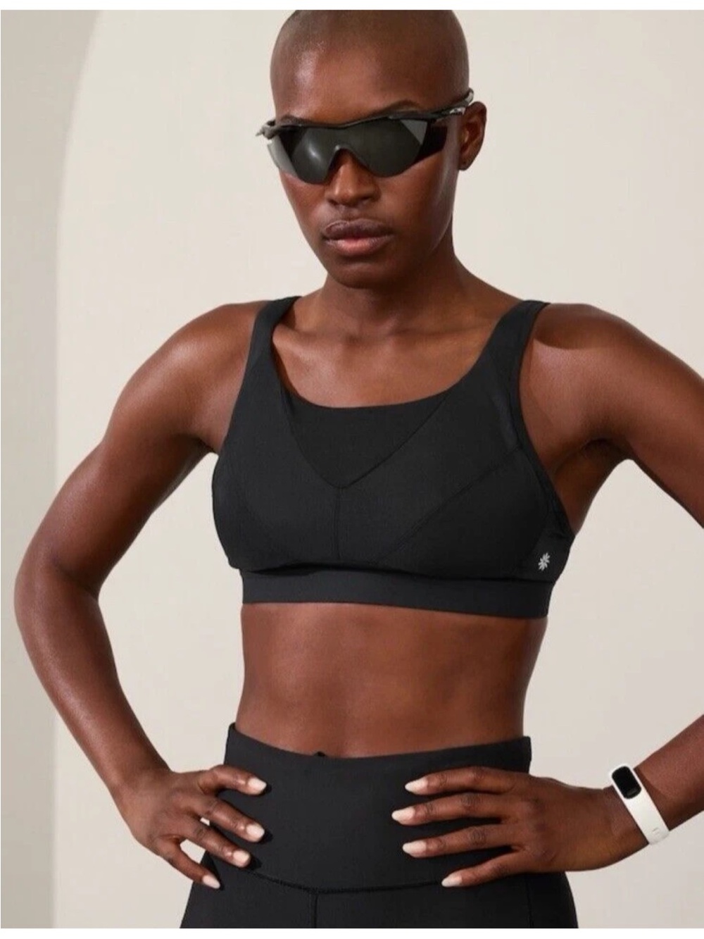 NWT Athleta Invincible Sports Bra 36D Black Running